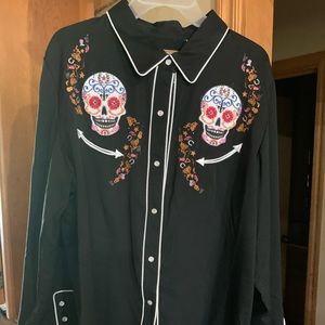 Men’s Western Scully Sugar Skull XL